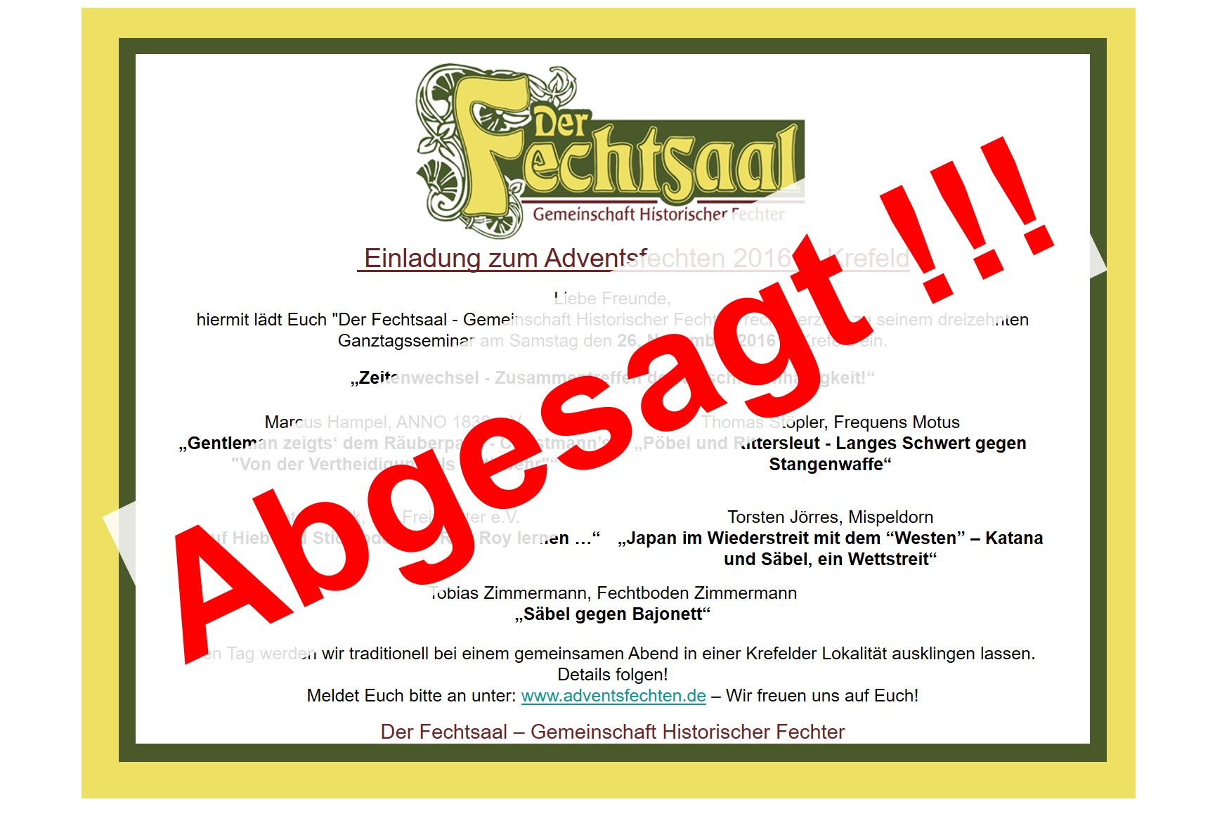 Main image of Der Fechtsaal - Gemeinschaft Historischer Fechter