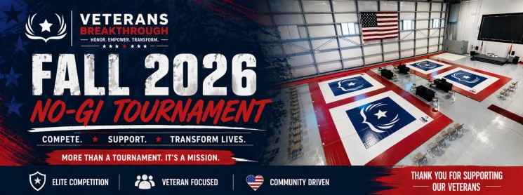 Banner for Veterans Breakthrough: Fall 2026 No-Gi Jiu Jitsu Tournament Fundraiser