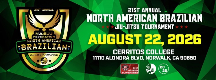 Banner for 21st Annual North American Brazilian Jiu-Jitsu Tournament