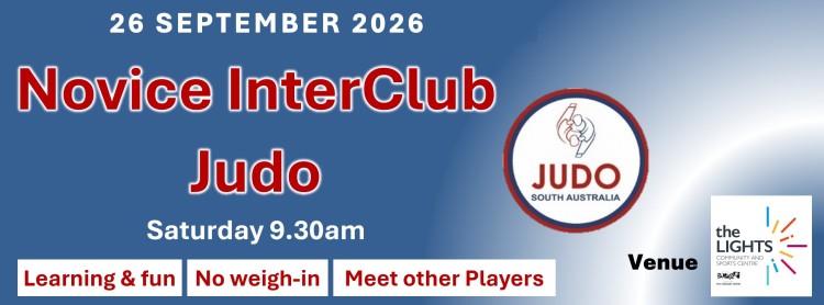 Banner for 2026 JudoSA Novice InterClub Judo