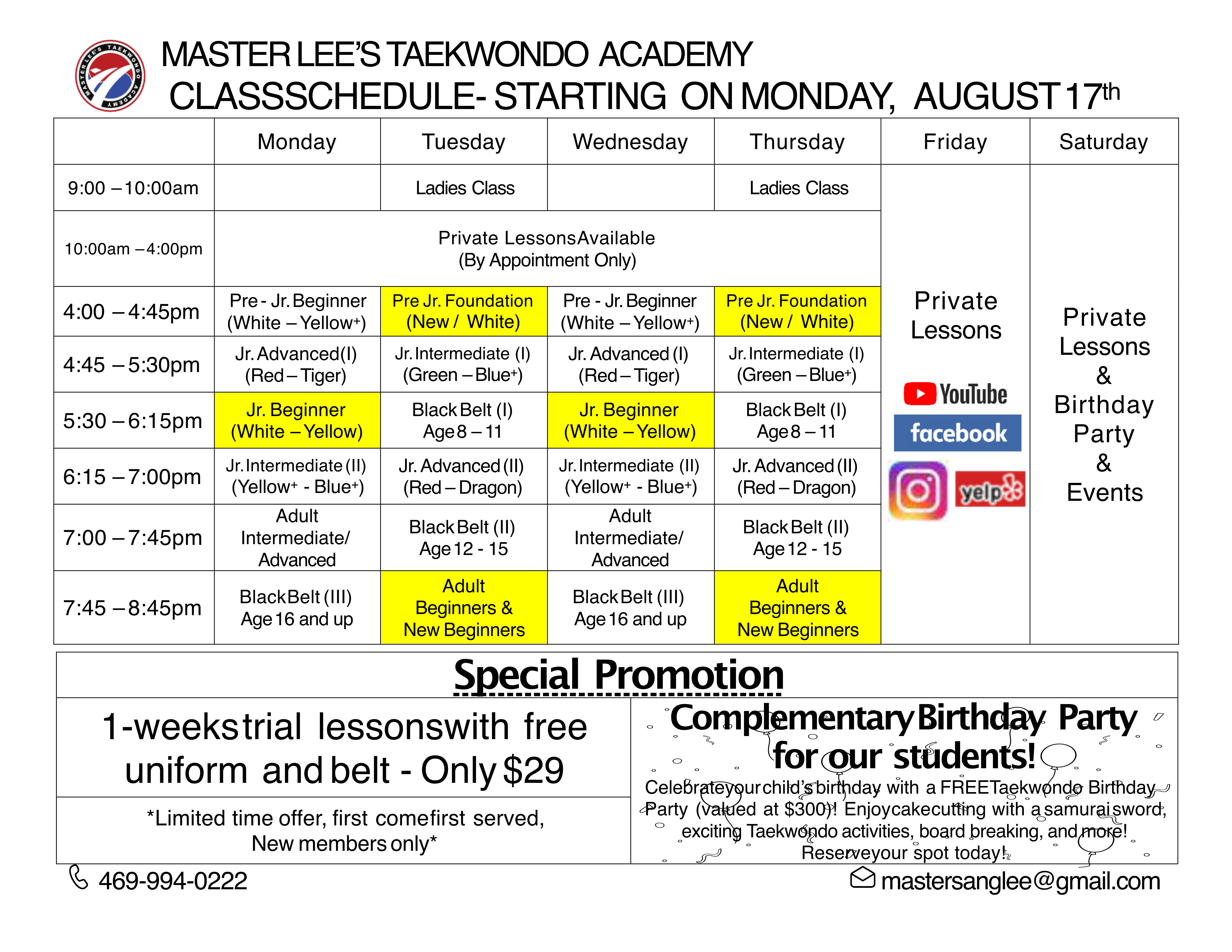 Main image of Master Lee's Tae Kwon Do