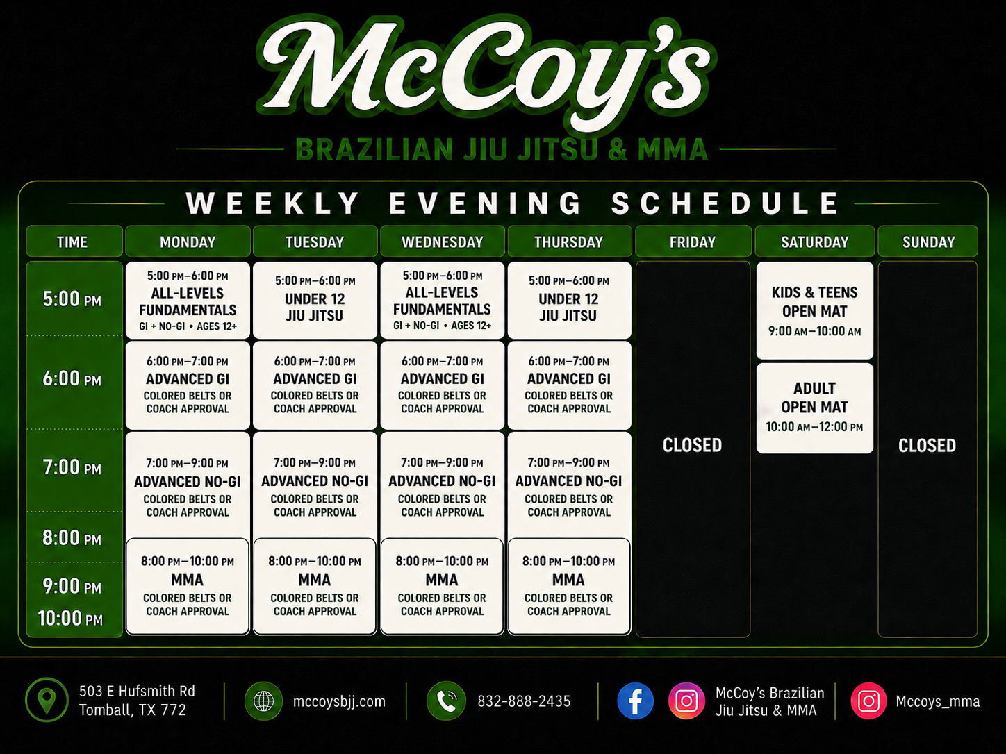 Main image of McCoy's Brazilian Jiu Jitsu & MMA - Tomball